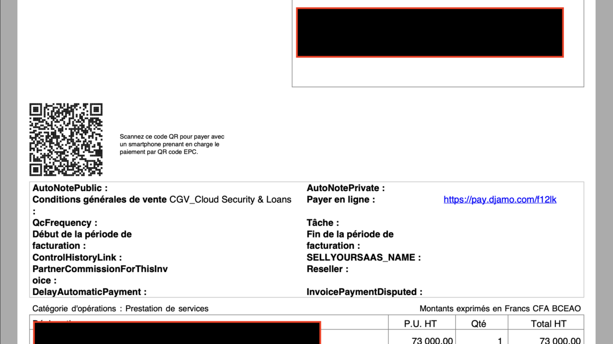 electronic invoice vby dolibarr